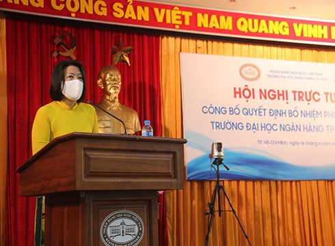 Tân Phó Hiệu trưởng Trường Đại học Ngân hàng Thành phố Hồ Chí Minh - bà Hạ Thị Thiều Dao (ảnh: website trường)