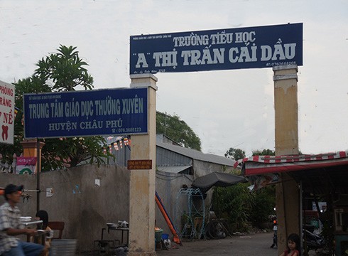 Trường tiểu học A, thị trấn Cái Dầu, huyện Châu Phú, tỉnh An Giang (ảnh: CTV)