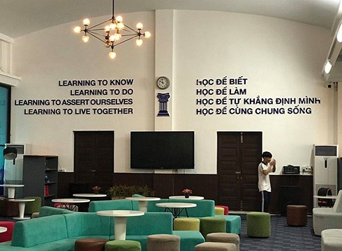 Thư viện trường Trần Đại Nghĩa được xây dựng theo mô hình tiên tiến (ảnh: CTV)