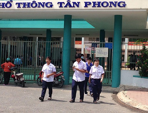 Học sinh trường trung học phổ thông Tân Phong (ảnh minh họa, nguồn: nld.com.vn)
