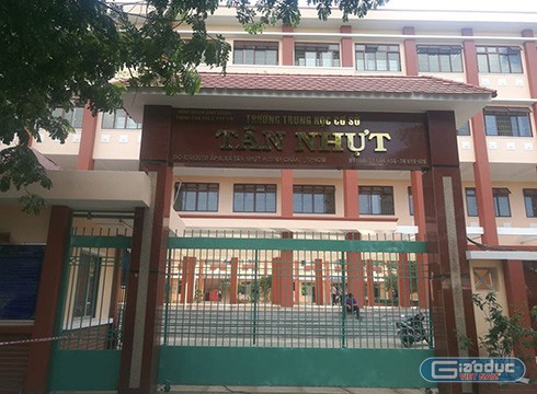 Trường trung học cơ sở Tân Nhựt, xã Tân Nhựt, huyện Bình Chánh (ảnh: P.L)