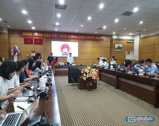 Buổi họp báo tổng kết công tác tuyển sinh vào lớp 10 của Thành phố Hồ Chí Minh (ảnh: P.L)