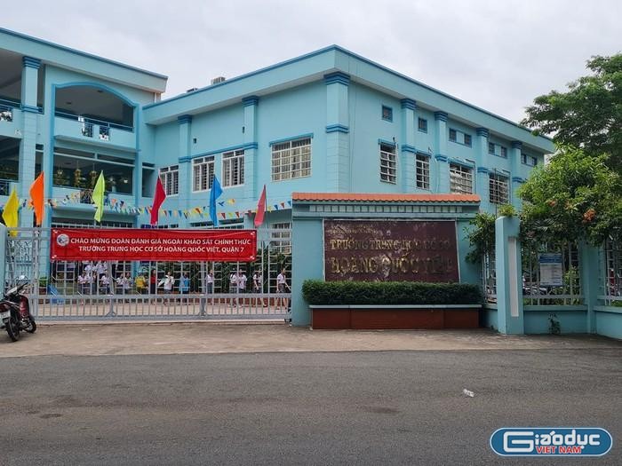 Trường Hoàng Quốc Việt, quận 7 vừa có hiệu trưởng mới (ảnh: P.L)