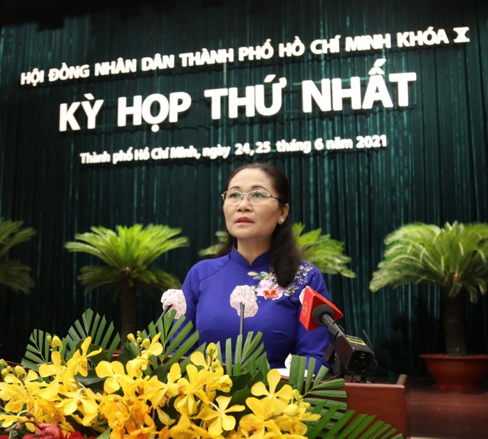 Bà Nguyễn Thị Lệ tái đắc cử chức Chủ tịch Hội đồng nhân dân Thành phố Hồ Chí Minh (ảnh: TTBC)