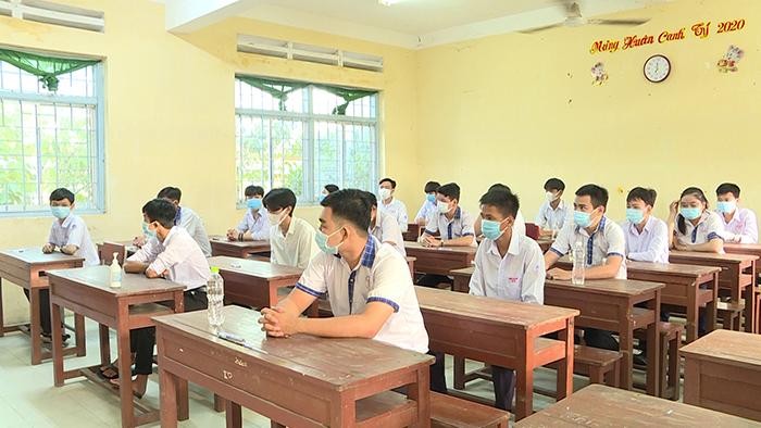 Thí sinh tỉnh Đồng Tháp thi tốt nghiệp trung học phổ thông đợt 1 (ảnh: Cổng thông tin điện tử tỉnh)