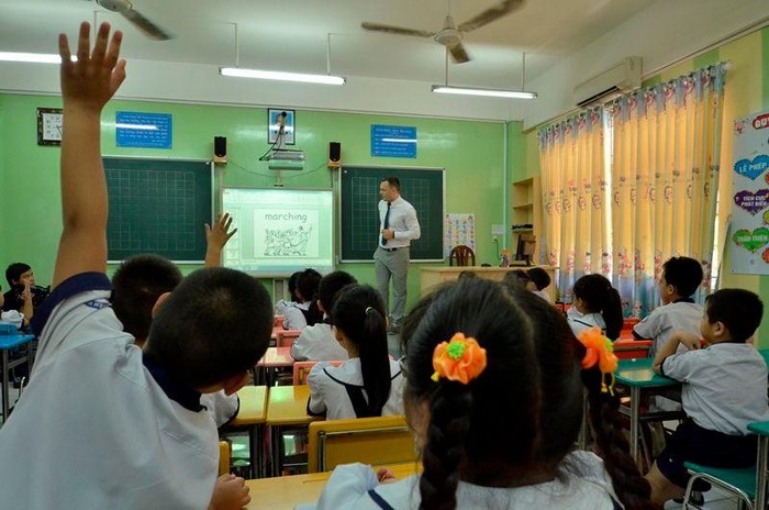 Một tiết học Chương trình tiếng Anh tích hợp tại Thành phố Hồ Chí Minh (ảnh: EMG)