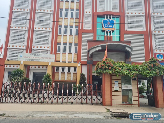 Cơ sở đường Nguyễn Văn Vịnh, quận Tân Phú của trường Đào Duy Anh vẫn chưa được cấp phép hoạt động (ảnh: P.L)