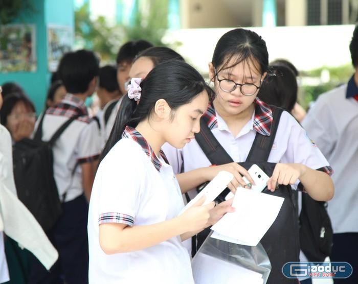 Học sinh Thành phố Hồ Chí Minh khi tham gia một kỳ thi tuyển sinh vào lớp 10 (ảnh minh họa: P.N)