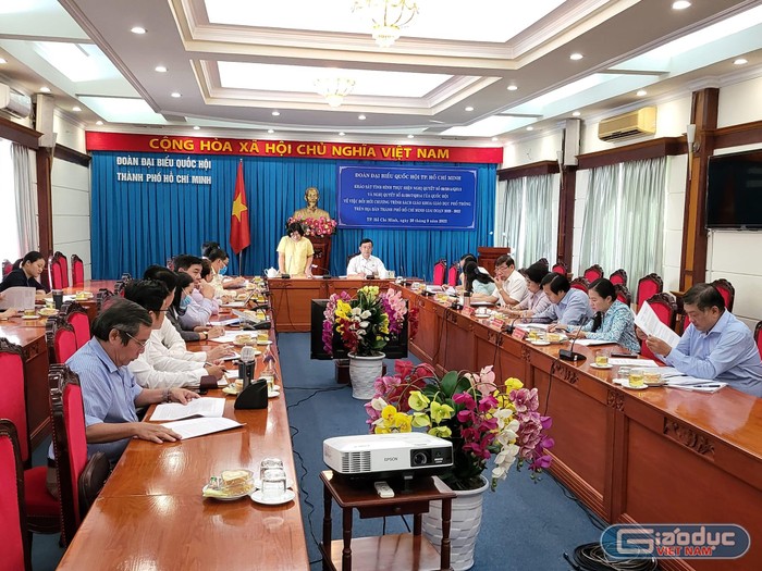Buổi giám sát của Đoàn đại biểu Quốc hội Thành phố Hồ Chí Minh tổ chức sáng ngày 20/9 (ảnh: P.L)