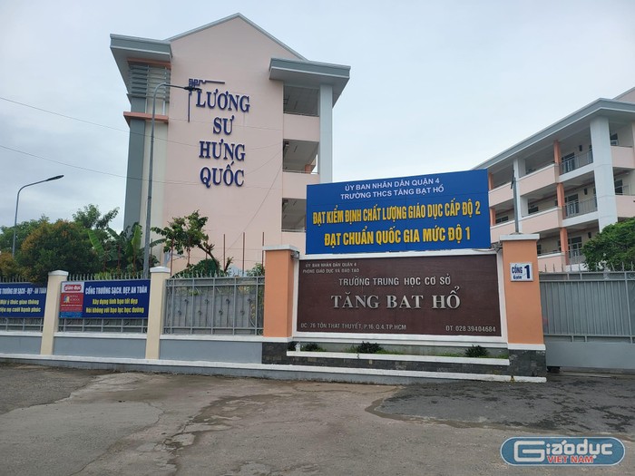 Trường trung học cơ sở Tăng Bạt Hổ, Quận 4, Thành phố Hồ Chí Minh (ảnh minh họa: P.L)
