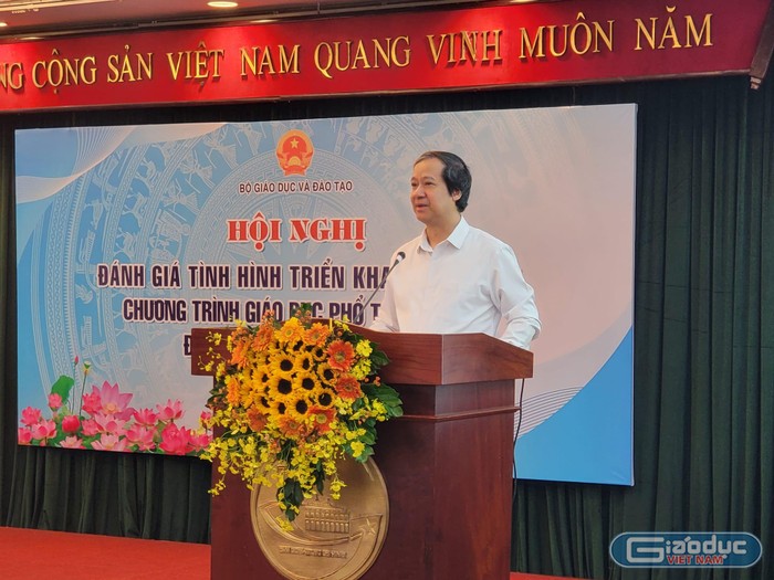 Bộ trưởng Nguyễn Kim Sơn phát biểu khai mạc hội nghị (ảnh: P.L)