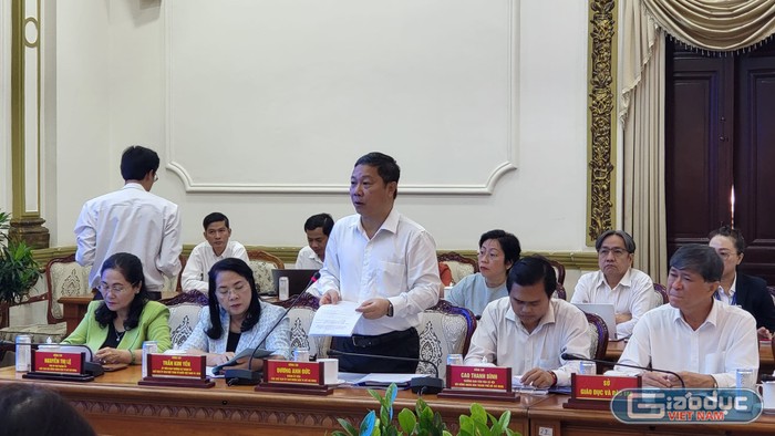 Ông Dương Anh Đức - Phó Chủ tịch Ủy ban Nhân dân Thành phố Hồ Chí Minh phát biểu (ảnh: P.L)