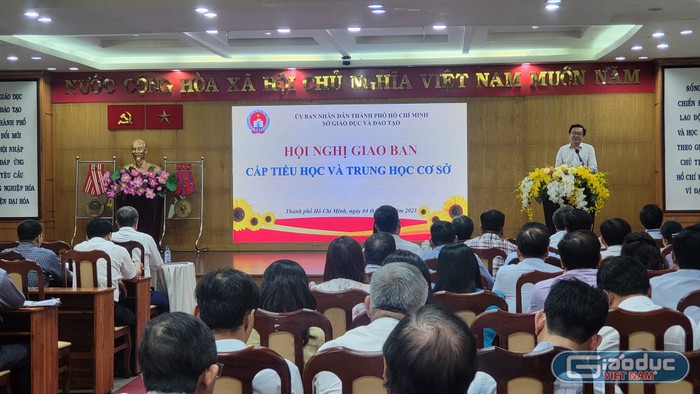 Hội nghị giao ban chuyên môn bậc tiểu học, trung học cơ sở của Thành phố Hồ Chí Minh ngày 4/10 (ảnh: V.D)