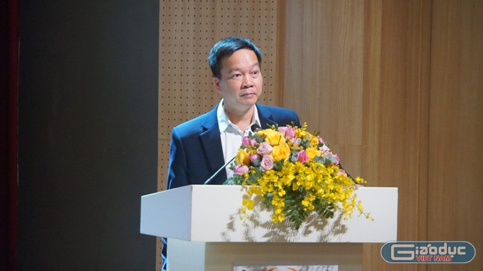 Phó Giáo sư Nguyễn Anh Dũng - Phó Vụ trưởng Vụ Giáo dục đại học, Bộ Giáo dục và Đào tạo phát biểu (ảnh: V.D)