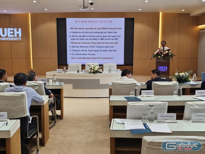 Toàn cảnh buổi tọa đàm được tổ chức tại Đại học Kinh tế Thành phố Hồ Chí Minh (ảnh: V.D)