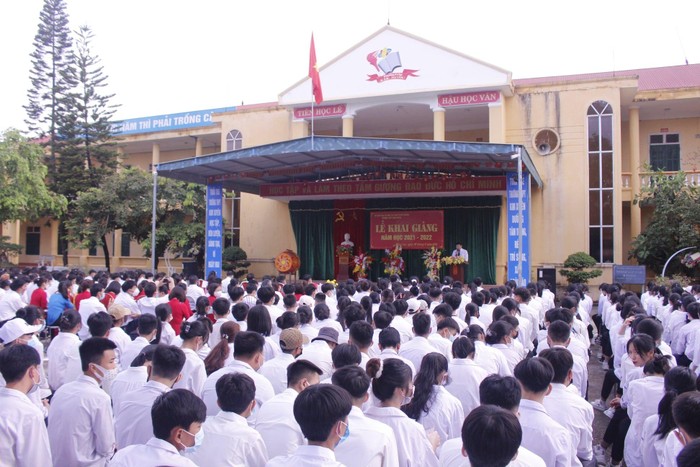 Hoạt động tại Trường Trung học phổ thông Kim Xuyên. (Ảnh: NTCC).