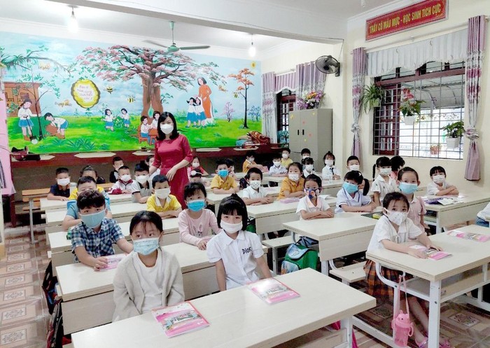 Một giờ học tại trường tiểu học ở Lai Châu. (Ảnh: Sở Giáo dục và Đào tạo Lai Châu).