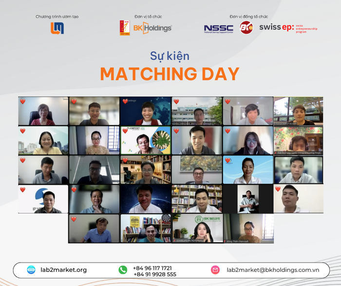 Chương trình Lab2Market tổ chức sự kiện Matching Day theo hình thức trực tuyến.