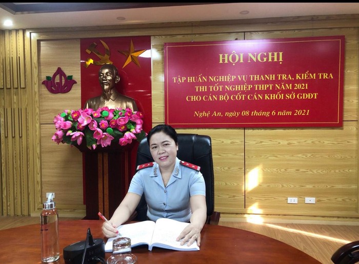 Bà Nguyễn Thị Thu Hà - Chánh Thanh tra Sở Giáo dục và Đào tạo tỉnh Nghệ An. (Ảnh: NVCC).