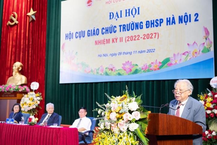 Giáo sư, Tiến sĩ khoa học, Nhà giáo nhân dân Nguyễn Mậu Bành - Chủ tịch Hội Cựu Giáo chức Việt Nam đánh giá cao các kết quả hoạt động của Hội trong nhiệm kỳ vừa qua.