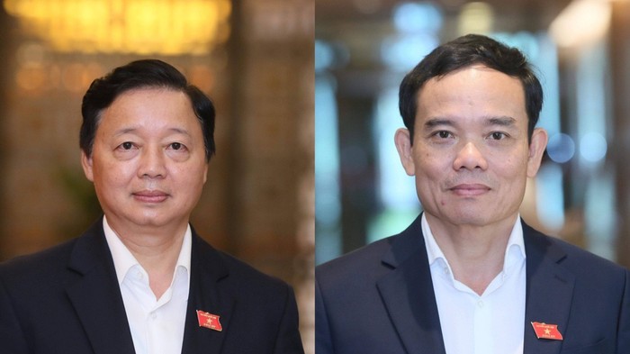 Chân dung 2 tân Phó Thủ tướng Chính phủ Trần Hồng Hà và Trần Lưu Quang. Ảnh: quochoi.vn.
