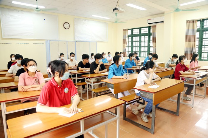 Học sinh Lào Cai trong kỳ thi tuyển sinh vào lớp 10 năm 2022. Ảnh: laocai.edu.vn.
