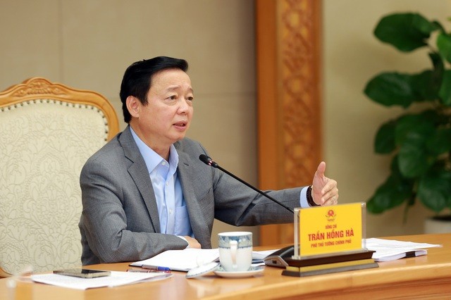 Chiều 22/5, với 94% đại biểu tán thành, Quốc hội miễn nhiệm chức Bộ trưởng Bộ Tài nguyên và Môi trường nhiệm kỳ 2021-2026 đối với đồng chí Trần Hồng Hà. Ảnh: baochinhphu.vn.