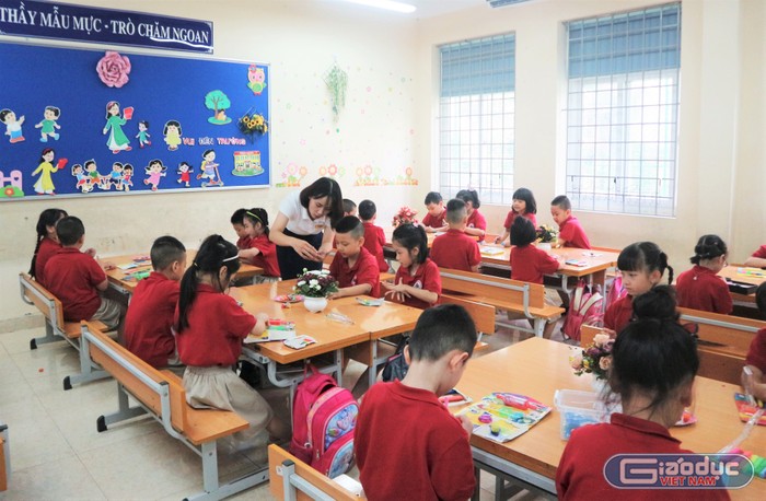 Một giờ học theo Chương trình giáo dục phổ thông 2018 tại Trường Tiểu học Ba Đình (Hà Nội). Ảnh: Huệ Phương.
