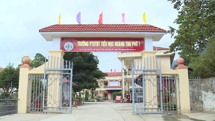 Trường Phổ thông dân tộc bán trú Tiểu học Hoàng Thu Phố (huyện Bắc Hà, tỉnh Lào Cai). Ảnh: VOV.