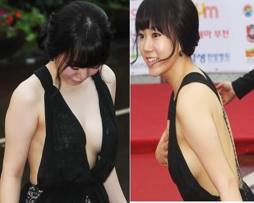 Kwak Ji Min cũng xuất hiện với bộ váy đen hở hang