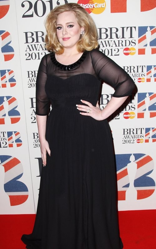 Adele xuất hiện với bộ váy màu đen sang trọng. Cô chiến thắng hai trong số ba giải được đề cử, gồm giải quan trọng nhất "Album của năm" và giải "Nữ nghệ sĩ solo xuất sắc nhất".