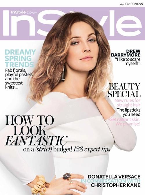 Sau khi "dính" tin đồn mang bầu, Drew Barrymore xuất hiện xinh đẹp và sang trọng trên trang bìa tạp chí InStyle số tháng 4/2012. Nữ diễn viên 37 tuổi đầy quyến rũ trong loạt ảnh của Andreas Sjodin.