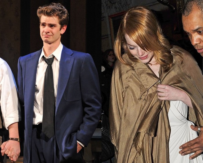Tối 15/3, Andrew Garfield và Emma Stone tham dự liên hoan nhạc kịch "Death of a salesman" tại nhà hát Barrymore, New York. Nam diễn viên của "Mạng xã hội" đã biểu diễn vô cùng hoàn hảo trước sự ủng hộ nhiệt tình của bạn gái Emma Stone.