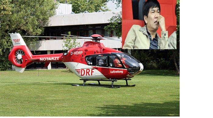 chiếc trực thăng trị giá gần 5 triệu USD của Chủ tịch Tập đoàn Hòa Phát Trần Đình Long cũng đã có mặt tại sân bay Đà Nẵng.