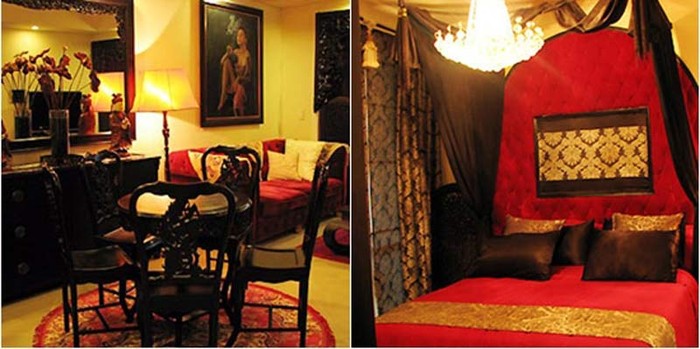 Nổi bật với hai gam màu đỏ và đen, nhà mới của Vân dễ tạo cảm giác ấm cúng, gần gũi cho khách ghé thăm.