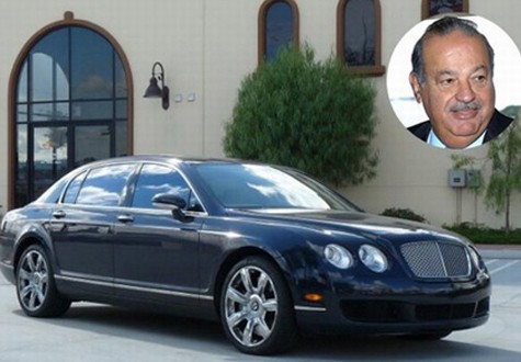 Tỷ phú Carlos Slim Helu, người giàu nhất thế giới hiện nay theo Forbes, thường tự mình lái chiếc xe Bentley Continental Flying Spur đi làm hàng ngày. Tuy nhiên, sở thích đi xe khiêm tốn của ông trùm truyền truyền thông Mexico cũng có giá không hề rẻ: 300.000 USD.