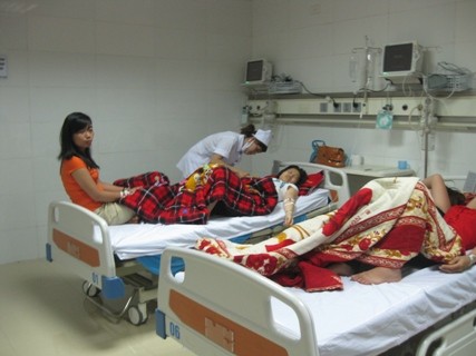 Các bệnh nhân đang được điều trị tại Bệnh viện Đa khoa Cửa Đông