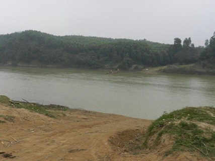 Bến sông nơi xảy ra vụ chết đuối