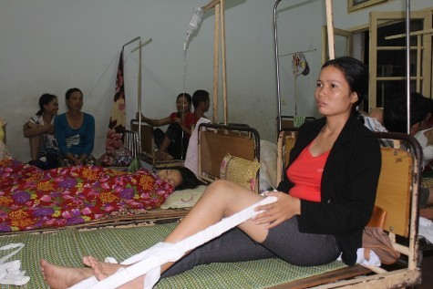 Các nạn nhân bị thương đang điều trị tại bệnh viện 115 Nghệ An