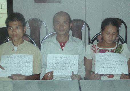 3 đối tượng buôn bán người bị lực lượng biên phòng Nghệ An phối hợp với Biên phòng tỉnh Quảng Ninh bắt vào ngày mùng 7/9