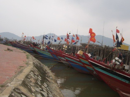 Hàng nghìn tàu thuyền của tỉnh Hà Tĩnh đã vào bờ neo đậu an toàn để tránh bão số 10 (ảnh Nguyễn Thanh)