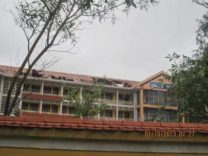 Cơn bão số 10 đã làm nhiều cơ sở của các đơn vị công tại Quảng Bình bị hư hỏng nặng
