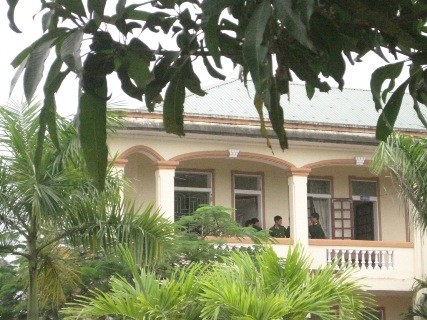 Phòng làm việc của ông Nguyễn Đình Dũng - Bí thư xã Nghi Long, Nghi Lộc, Nghệ An nằm trên tầng 2 trụ sở UBND xã nơi xảy ra vụ nổ