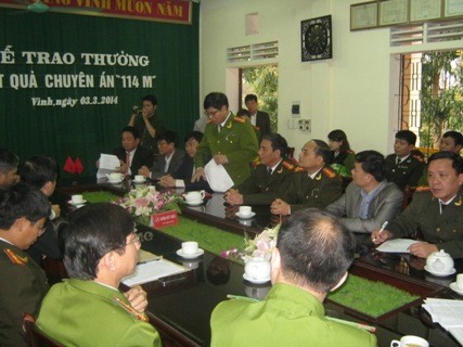 UBND tỉnh Nghệ An, Công an tỉnh Nghệ An, UBND TP.Vinh thưởng nóng ban chuyên án 114M