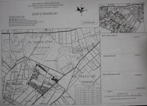 Bản quy hoạch dự kiến xây dựng Khu nghĩa trang Vĩnh Hằng tại xã Bắc Sơn
