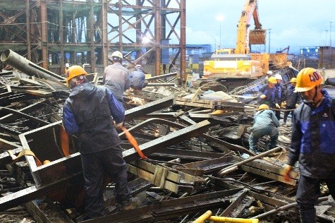 Đến chiều ngày 26/3 công tác cứu hộ các nạn nhân đã hoàn tất (ảnh Xuân Hòa)