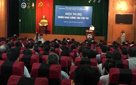 Sáng ngày 29/6, đã diễn ra Hội nghị Công tác coi thi Kỳ thi THPT Quốc gia Cụm thi số 25 diễn ra tại TP.Vinh, tỉnh Nghệ An (ảnh Xuân Hòa)