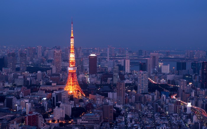 Tokyo nhìn từ tháp Mori, Roppongi. Chụp bởi Canon EOS 550D, Canon EF 17-40mm f/4L USM.