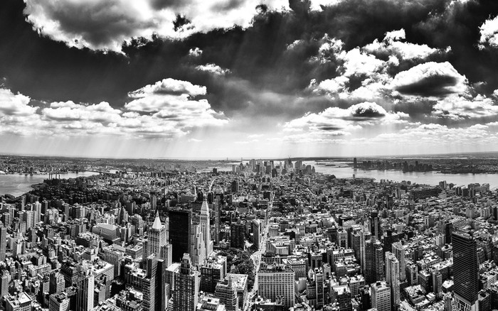 Ảnh Panorama Manhattan New York chụp từ tòa nhà Empire State bởi Nikon D300.