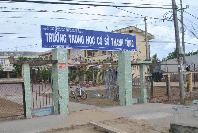 Trường THCS Thanh Tùng, nơi ông hiệu trưởng “độc quyền” 30 năm.
